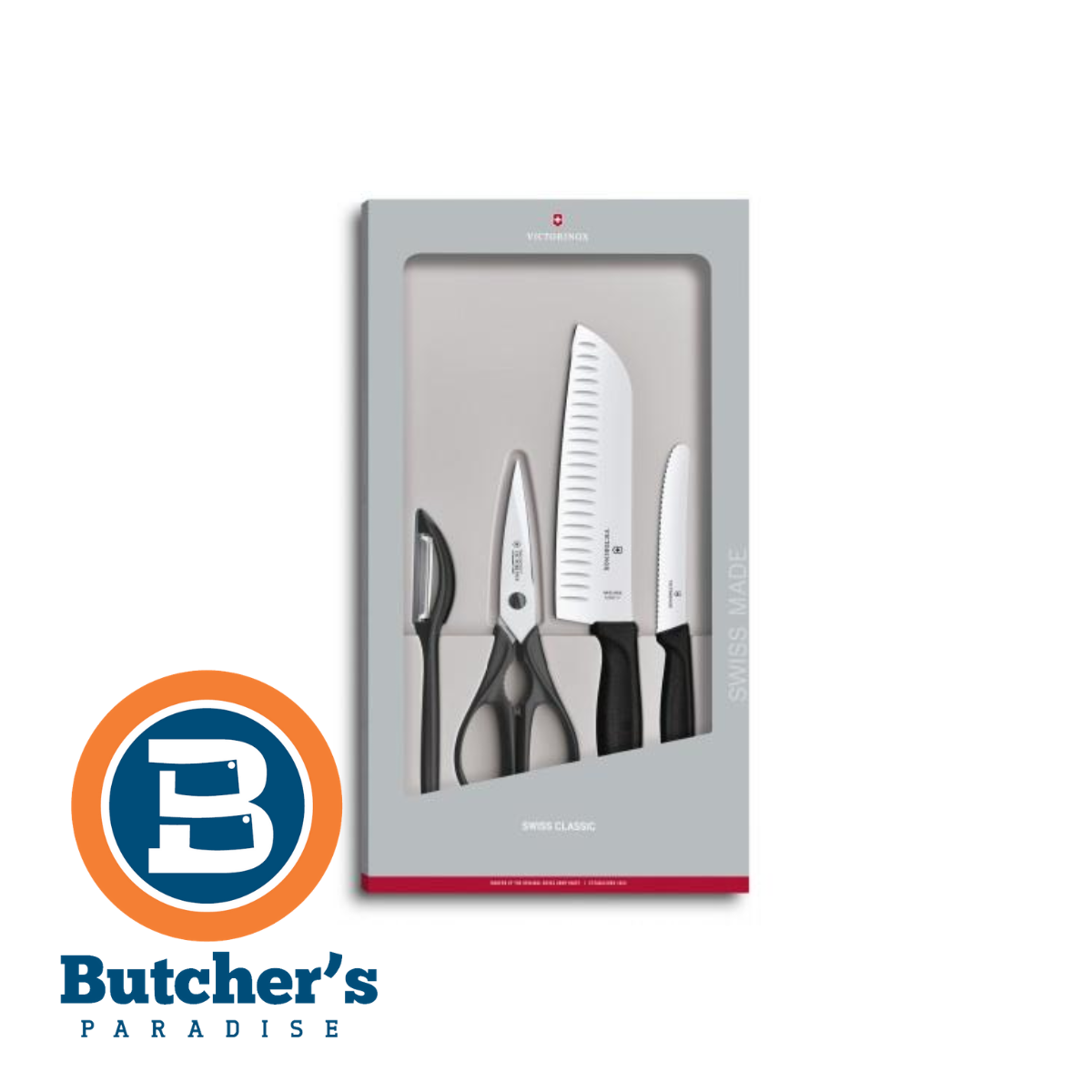 Victorinox SwissClassic 6.7131.4G 4-piece kitchen knife set, red