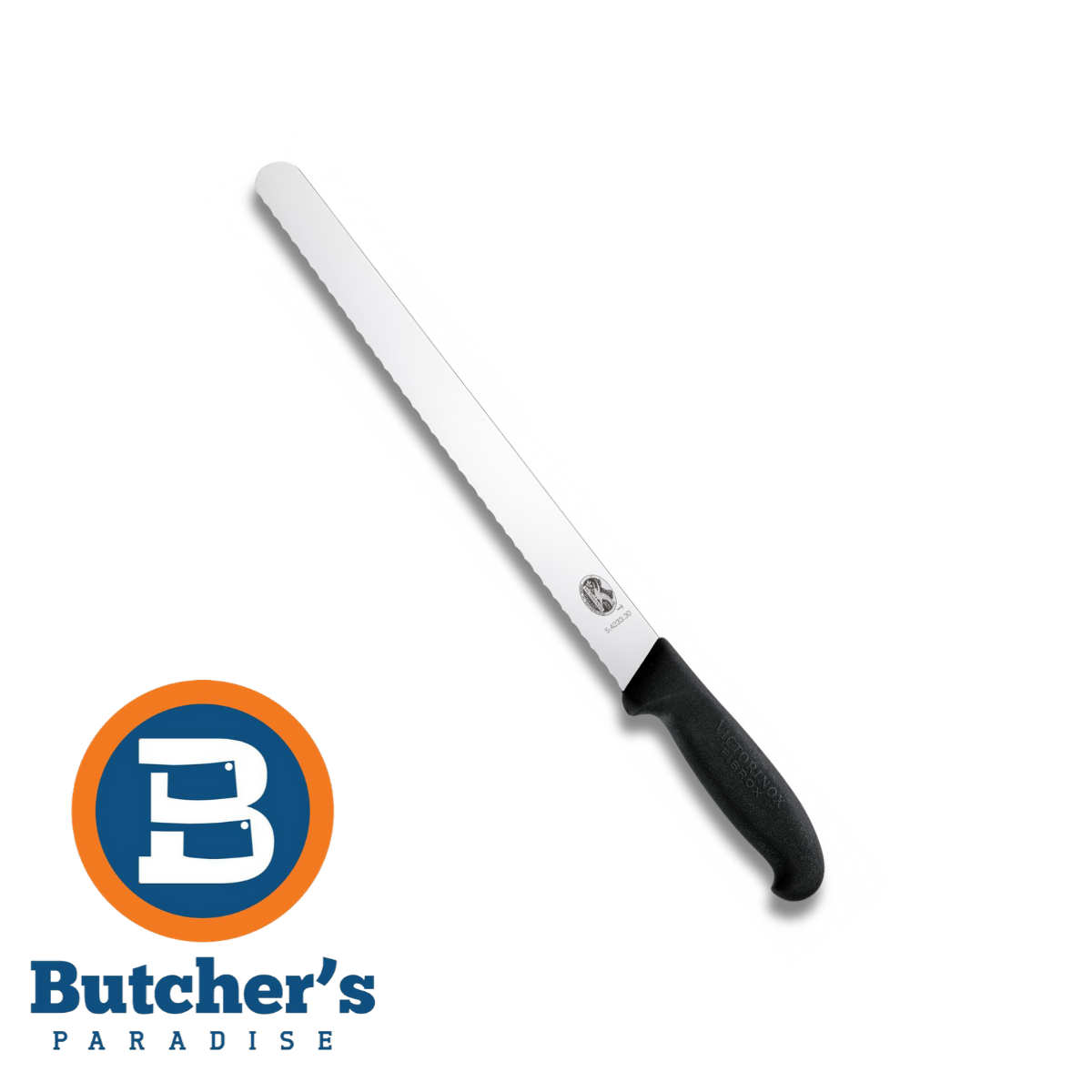 Victorinox Swiss Fibrox Slicing Carving Round Tip Knife 30cm Serrated