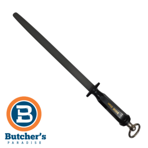 Butcher's 12"/30cm FDICK Sharpening Oval Titan Steel Super Hard Black Handle | 7910330