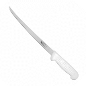 Butcher's Victory 10"/25cm Narrow Fillet Knife Stainless Steel White Handle | 250625